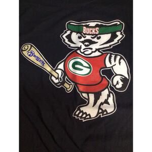 Wisconsin Sport Long Sleeve T-Shirt includes Packers Bucks Brewers Badgers 2XL
